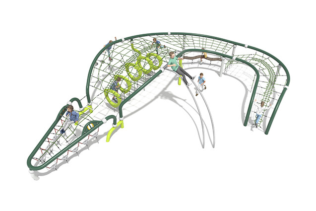 3D rendering af Kletteranlage - Organiq Krokodil