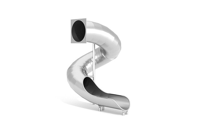 3D rendering af Rutsche - Spirale H 2,5 m