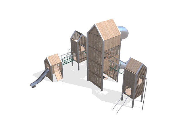 3D rendering af Spielturm - Arthur Paket 7