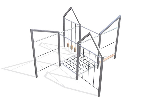 3D rendering af Dschungelspielplätze - Arthur Paket 21