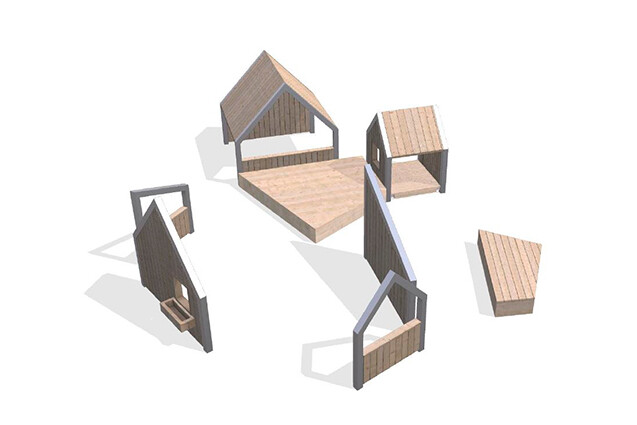 3D rendering af Spielhaus - Arthur Paket 25