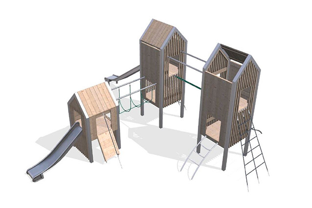 3D rendering af Spielturm - Arthur Paket 38