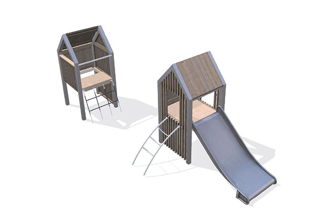 3D rendering af Spielturm - Arthur Paket 40