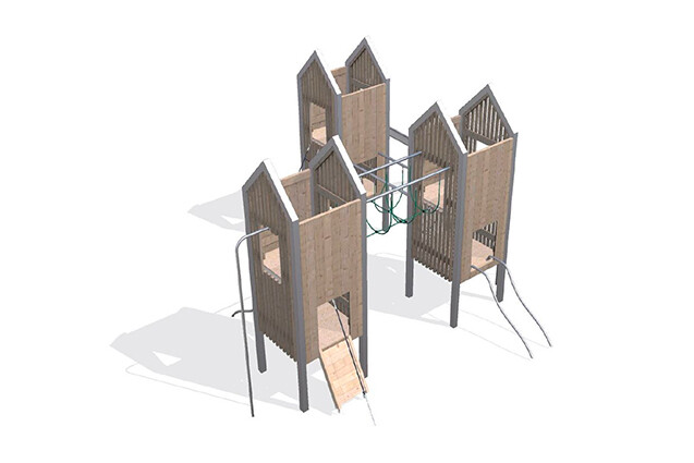 3D rendering af Spielturm - Arthur Paket 45