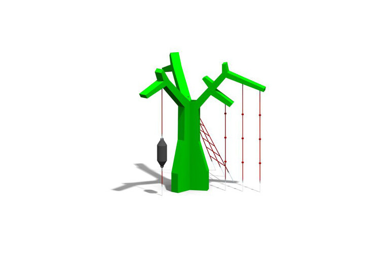 3D rendering af Spielskulptur - Aktivitätsbaum