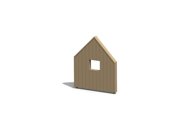 3D rendering af Spielhaus - Fassade klein Olivia 2
