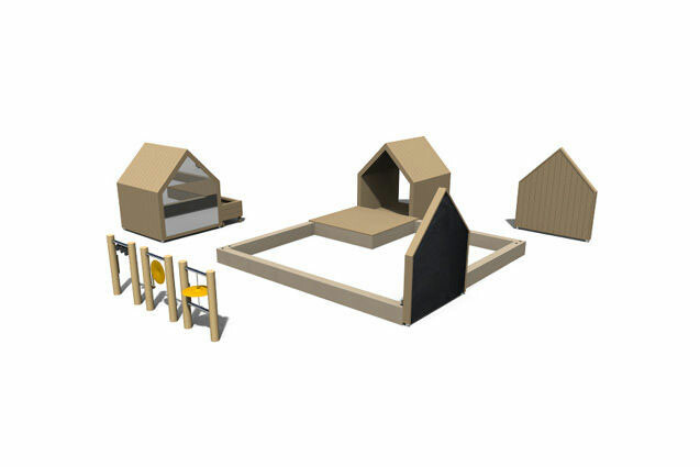 3D rendering af Spielhaus - Olivia Paket 2