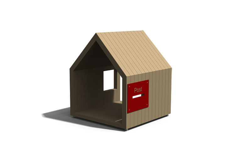 3D rendering af Spielhaus - Olivia m Briefkasten