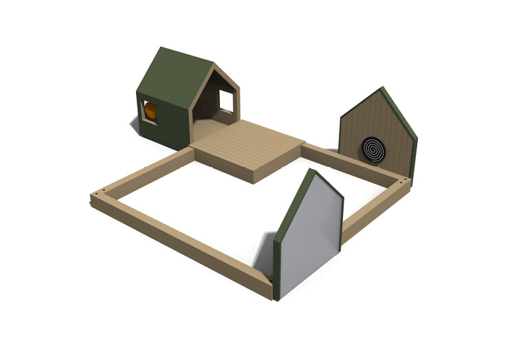 3D rendering af Spielhaus - Olivia Paket 14