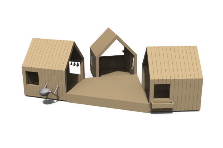 3D rendering af Spielhaus - Olivia Paket 16