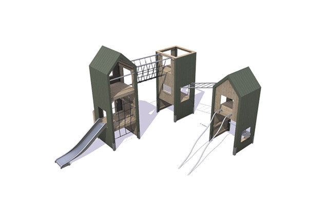 3D rendering af Spielturm - Theodor Paket 33