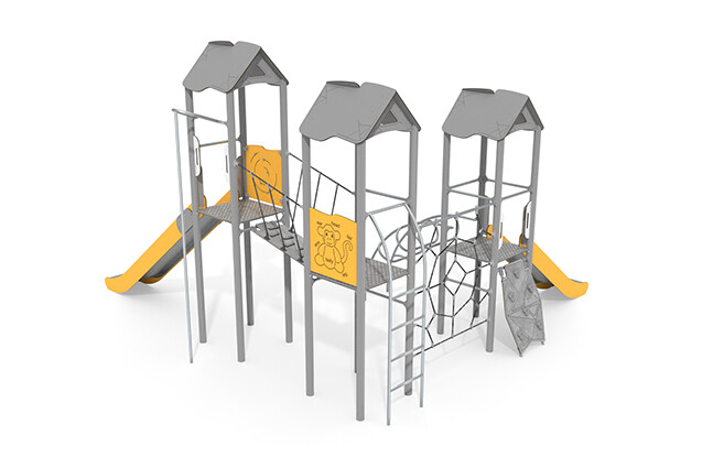 Spielturm - Active dreifacher Turm Kletternetz