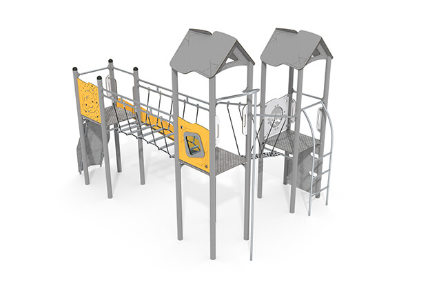 Spielturm - Active dreifacher Turm V-Brücke