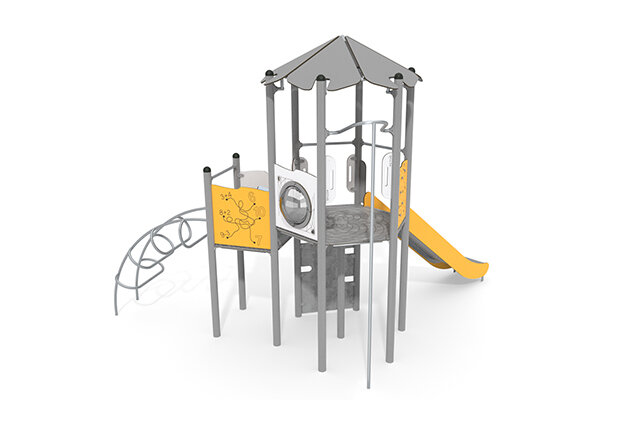 Spielturm - Active sechseckiger Turm Kletterwand