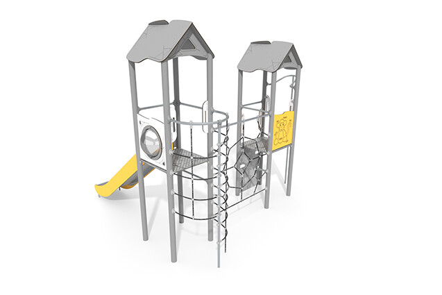 Spielturm - Active doppelter Turm Kletternetz