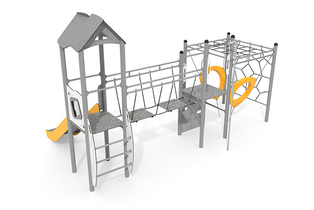 Spielturm - Active doppelter Turm Kletteranlage