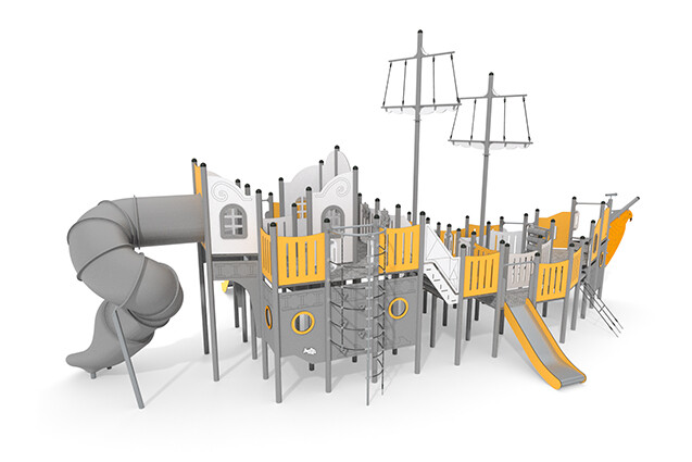 Spielschiff - Active Schiff zwei Rutschen