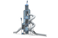 Spielturm - Mega Turm Röhrenrutsche blau