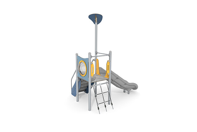 Spielturm - Aquarius INOX kleiner Turm Rutsche