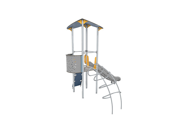 Spielturm - Aquarius INOX einzelner Turm Rutsche