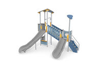 Spielturm - Aquarius INOX Turmplattform schräge Brücke