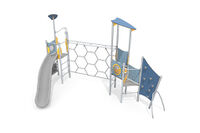 Spielturm - Aquarius INOX doppelter Turm Kletternetz
