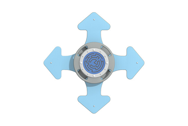 Wippe - Federwippe mit Labyrinthspiel blau
