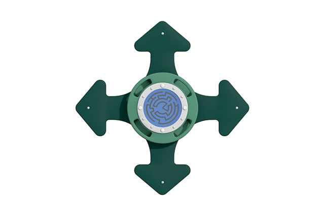 Wippe - Federwippe mit Labyrinthspiel grün