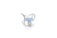 Wippe – Federwippe mit einem Sitz aus Edelstahl blau