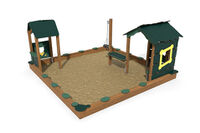 Sandkasten - ECO Sandkasten Umwelt zwei Spielhäuser grün