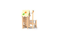 Spielturm - mit Klappe, Netz, Waage und Aufzug