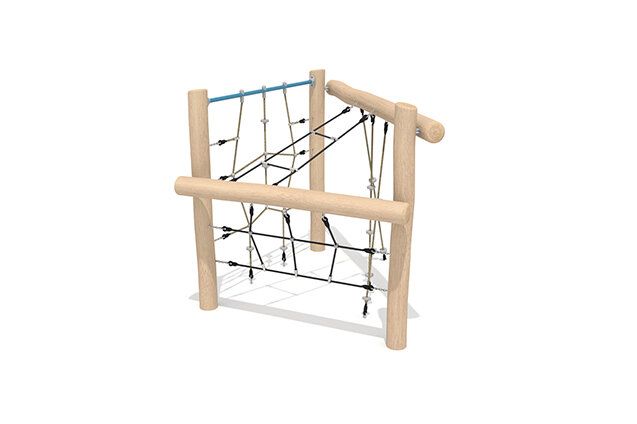 Kletteranlage - Robinia Scandic dreiseitig mit schrägen Kletternetzen