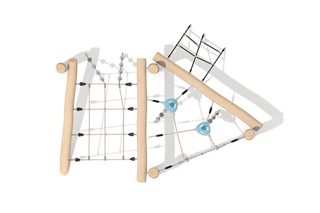 Kletteranlage - Robinia Scandic fünf Kletterrouten für aktives Spielen
