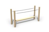 Dschungelspielplatz - Balancierbrücke mit Planke